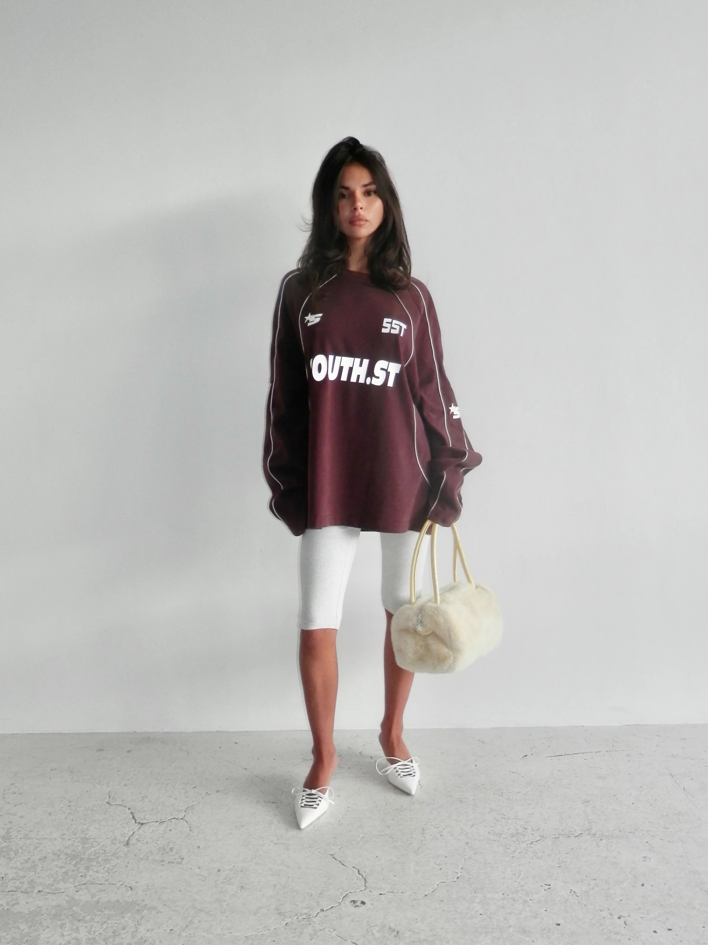 PLAYERS LONG SLEEVE - Burgundy / Brown - Image 5